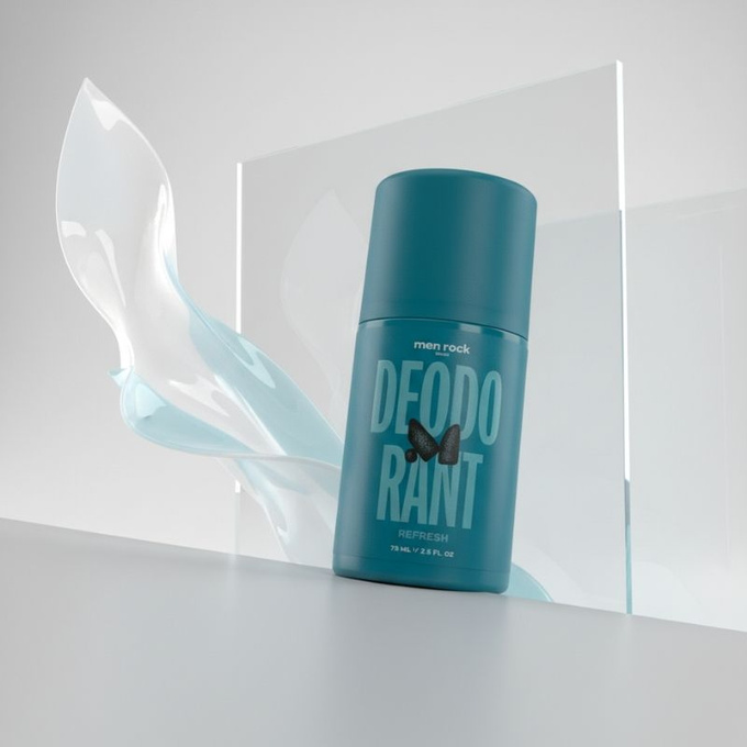Men Rock Dezodorant odświeżający dla mężczyzn o zapachu zielonej herbaty i limonki, 75 ml