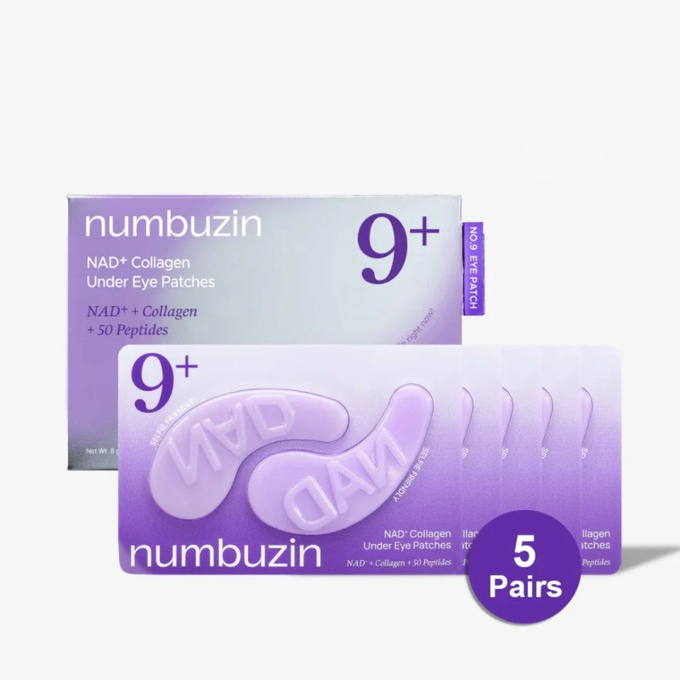 Numbuzin 9+ NAD+ Collagen Under Eye Patches Płatki pod oczy, 5 par