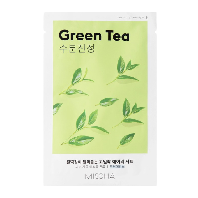 MISSHA Airy Fit Sheet Mask, maseczka w płachcie Green Tea, 1 szt