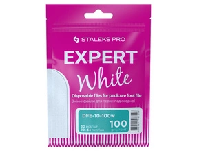 Staleks PRO Wymienne pilniki białe do tarki do pedicure EXPERT 10, 100 grit (30 szt)