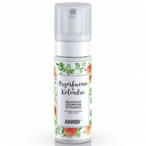 Anwen Szampon w piance do suchej i wrażliwej skóry głowy Brzoskwinia &amp; Kolendra, 170  ml
