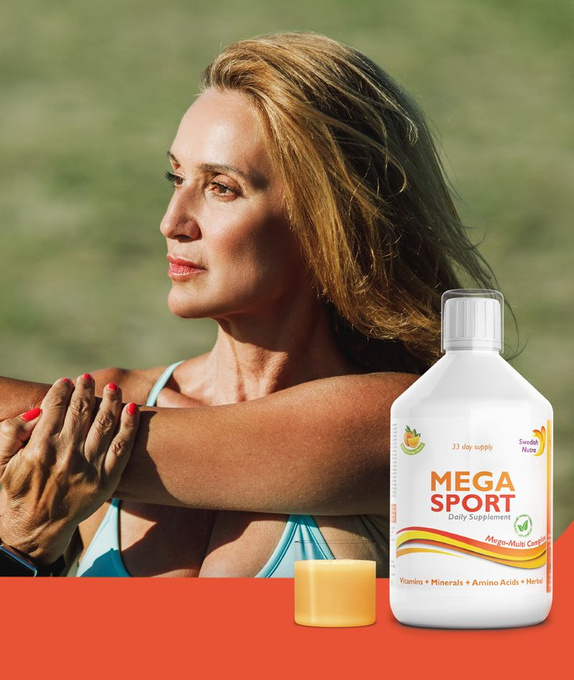 Swedish Nutra Mega Sport Multiwitamina dla sportowców, 500 ml