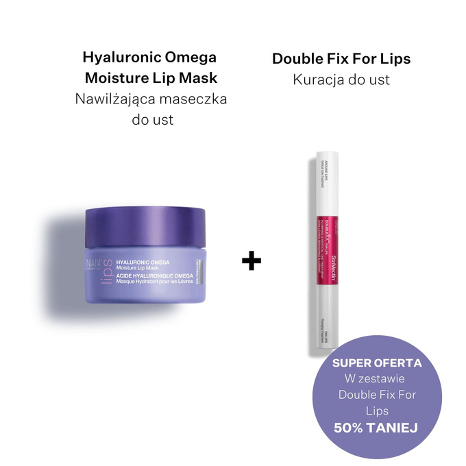 StriVectin Perfect Lips Set Hyaluronic Omega Nawilżająca maseczka do ust 10 ml + Double Fix For Lips Kuracja do ust 10 ml