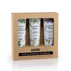 Anwen Odżywki do włosów o niskiej porowatości zestaw Proteinowa Zielona Herbata + Emolientowa Akcja 100 ml + Nawilżający Bez 100 ml, 100 ml