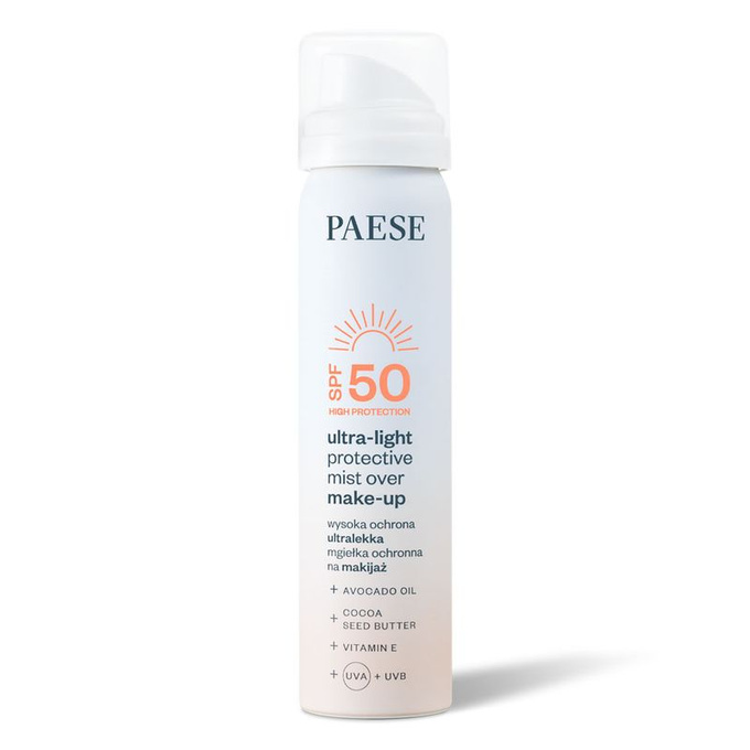 Paese Ultralekka mgiełka ochronna na makijaż SPF 50, 75 ml
