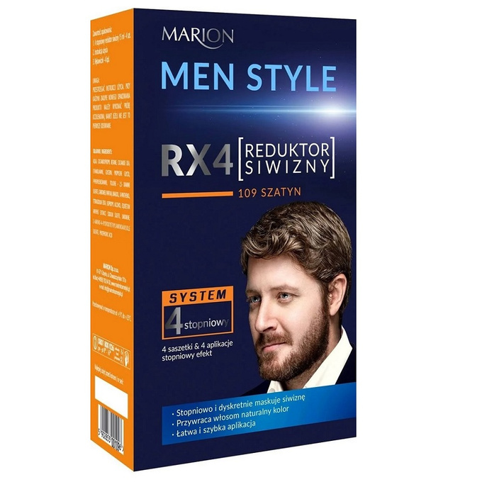 Marion Men Style RX4 4 stopniowy reduktor siwizny 109 Szatyn 4x15ml