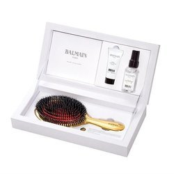 Golden Spa Brush zestaw złota szczotka do włosów + Argan Elixir 20ml + Leave-In Conditioner Spray 50ml