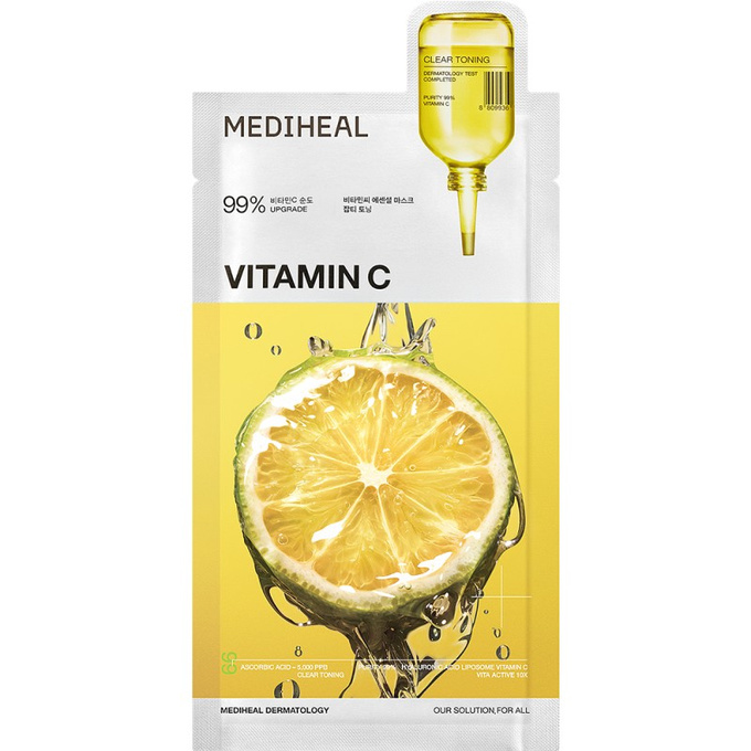 MEDIHEAL Vitamin C Essential Maska w Płachcie z Witaminą C, 24 ml