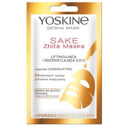 Geisha Mask Sake maska na złotej tkaninie liftingująca i rozświetlająca S.O.S 20 ml