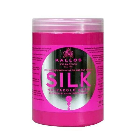 Silk Hair Mask With Olive Oil And Silk Protein jedwabna maska do włosów z proteinami oliwy z oliwek i jedwabiu 1000ml
