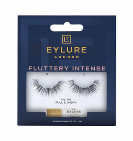 Eylure Fluttery Intense Lashes sztuczne rzęsy z klejem efekt podwójnej objętości No. 141