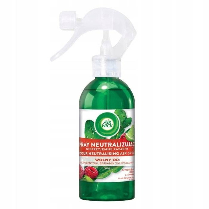 Spray neutralizujący nieprzyjemne zapachy Orzeźwiające Maliny & Limonka 237 ml