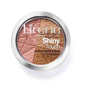 Lirene Shiny Touch Mineral Bronzer &amp; Blush mineralny bronzer z różem modelujący owal twarzy 9g