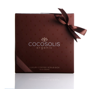 Cocosolis Luxury Coffee Scrub Zestaw peelingów kawowych do ciała i twarzy, 4 × 70 g