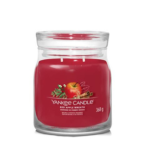 Yankee Candle Signature – Świeca średnia Red Apple Wreath, 368 g