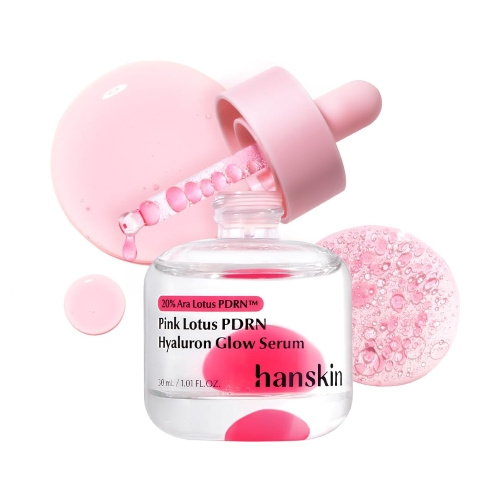 Hanskin Pink Lotus PDRN Hyaluron Glow Serum nawilżająco-rozświetlające 30 ml
