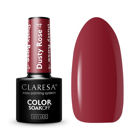 Claresa Soak Off UV/LED Dusty Rose lakier hybrydowy 4 5g