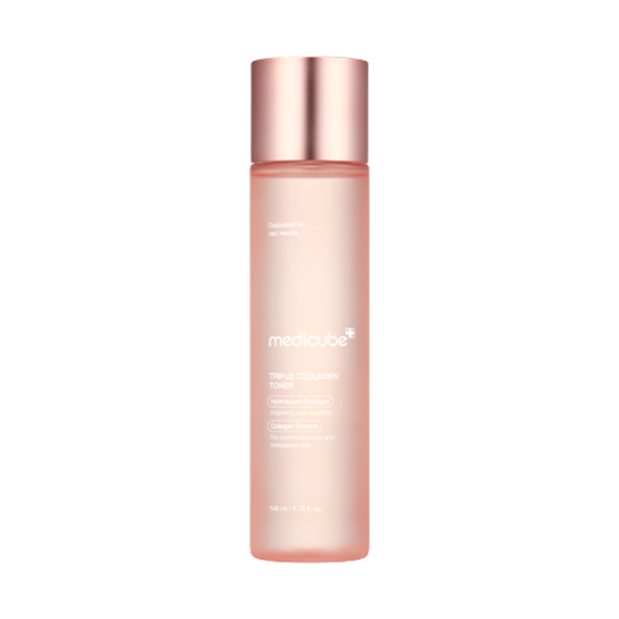 Medicube Triple Collagen Toner Nawilżająco-ujędrniający tonik z kompleksem kolagenowym, 140 ml