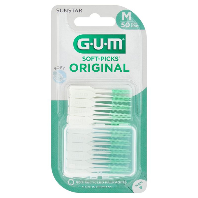 GUM SOFT-PICKS ORIGINAL Średnie szczoteczki międzyzębowe, 50 szt