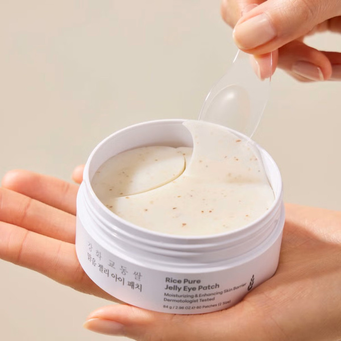 THANK YOU FARMER Rice Pure Jelly Eye Patch, hydrożelowe płatki pod oczy, 84 g