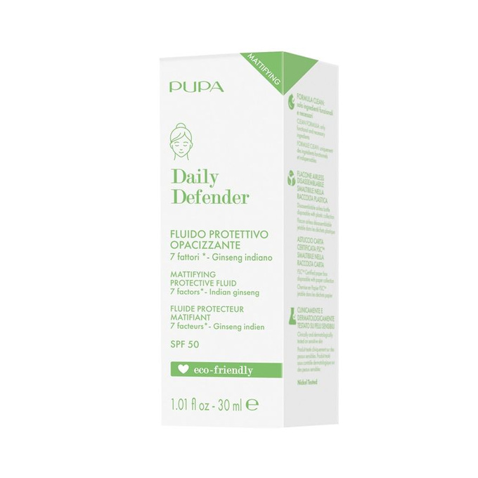 PUPA Milano Daily Defender Matujący krem ochronny SPF 50, 30 ml