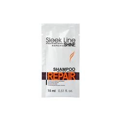 Sleek Line Repair Shampoo szampon z jedwabiem do włosów zniszczonych 15 ml