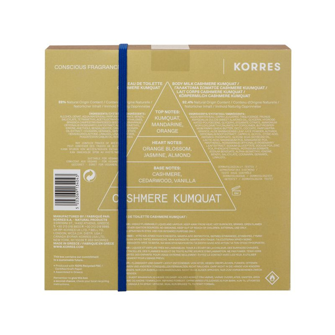 Korres Zestaw Cashmere Kumquat - Woda toaletowa dla kobiet & Mleczko do ciała