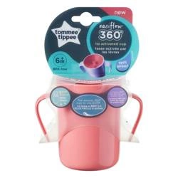 Easiflow 360° kubek z uchwytami 6m+ Różowy 200 ml