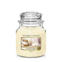 Yankee Candle CLASSIC - Słoik średni SOFT WOOL & AMBER