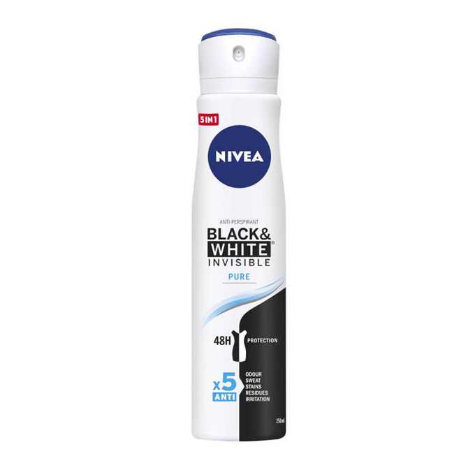 Black&White Invisible Pure antyperspirant spray 250 ml