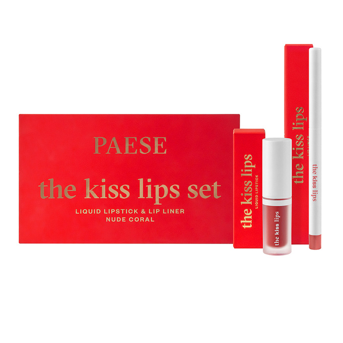 PAESE, THE KISS LIPS ZESTAW 02 - NUDE CORAL