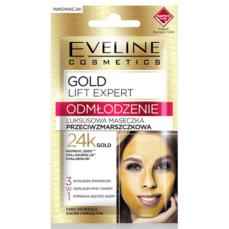 Eveline Gold Lift Expert Luksusowa maseczka przeciwzmarszczkowa