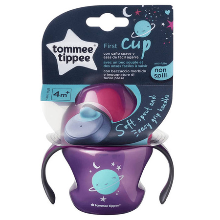 First Cup pierwszy kubek z uchwytami 4m+ Fioletowy 150 ml