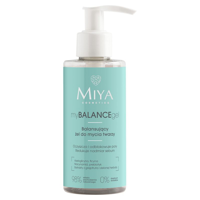 Miya myBALANCEgel – Balansujący żel do mycia twarzy, 140 ml