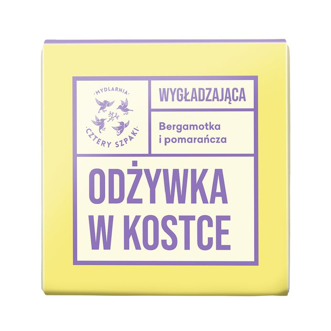 4 Szpaki Odżywka w kostce Wygładzająca Bergamotka i Pomarańcza, 50 g