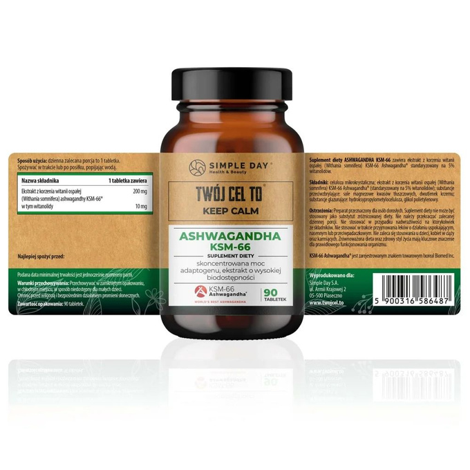 Twój Cel To Ashwagandha KSM - 66, 90 tabletek