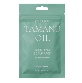 RATED GREEN Cold Press Tamanu Oil Kojąca kuracja do podrażnionej skóry głowy z olejem tamanu i czarną porzeczką 50 ml