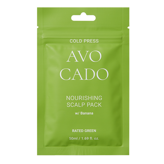 RATED GREEN Cold Press Avocado Odżywcza kuracja do zmęczonej skóry głowy z awokado i bananem 50 ml