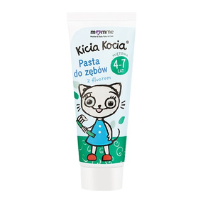 MomMe Kicia Kocia pasta do zębów z fluorem 4-7 lat Mięta 50ml