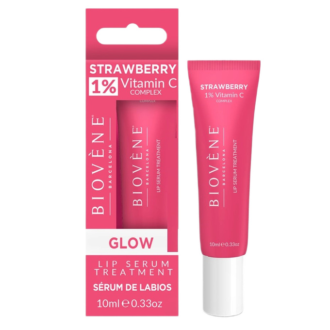 Biovene Strawberry Lip Serum Treatment rozświetlające serum do ust z 1% witaminy C 10ml