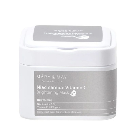 Mary&May, Maseczka do twarzy, Niacinamide Vit C Brightening Mask, 30 szt