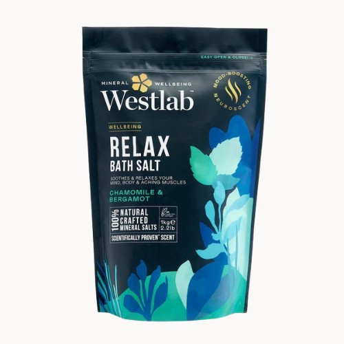 Westlab Relax Bath Salt Sól do kąpieli rumianek i bergamotka, 1 kg