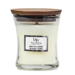 WoodWick Świeca mała White tea & jasmine 85g