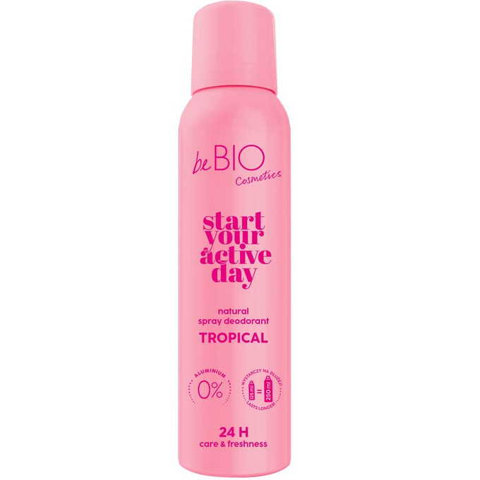beBIO Naturalny dezodorant w sprayu Tropical, 125 ml