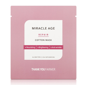 THANK YOU FARMER Miracle Age Repair Cotton Mask 1 szt. Maska w płachcie nasączona składnikami przeciwstarzeniowymi