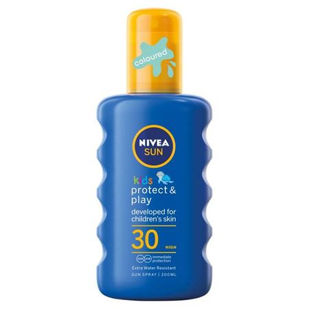 Sun Kids Protect & Play nawilżający spray ochronny na słońce dla dzieci SPF30 200 ml