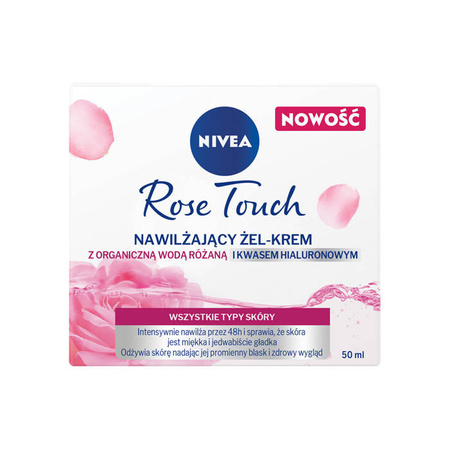Rose Touch nawilżający żel-krem z organiczną wodą różaną i kwasem hialuronowym 50 ml