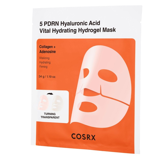 COSRX 5 PDRN Hyaluronic Acid Vital Hydrating Hydrogel Mask 3x34 g