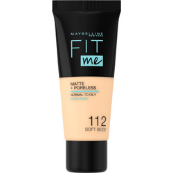 Fit Me Matte & Poreless Foundation matujący podkład do twarzy 112 Soft Beige 30 ml