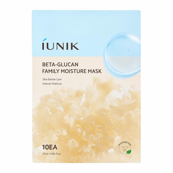 iUNIK Beta-Glucan Family Moisture Mask Maseczki w płachcie 10 szt